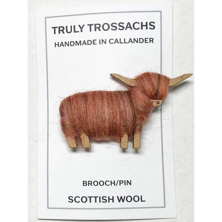 Truly Trossachs - Wholesale Brooch - Highland Cow Brooch Natural Blends2