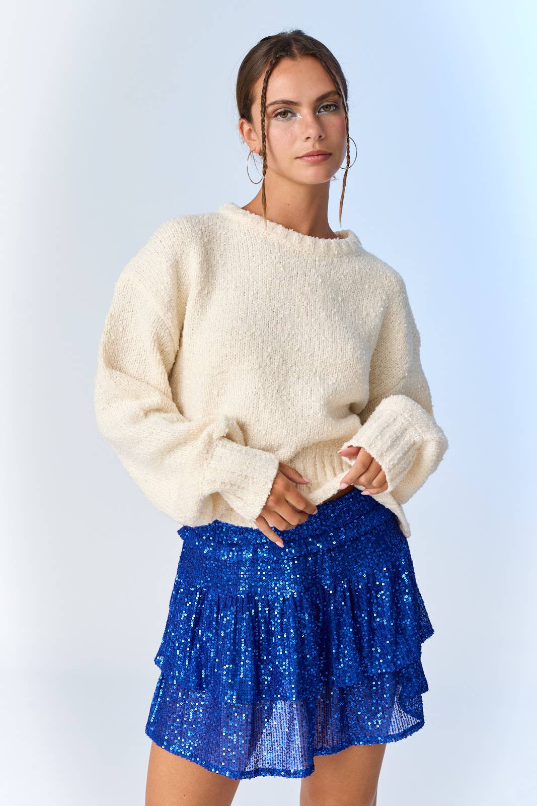 Papermoon - Wholesale Skirt - Women's - PS18588 - Alice Sequin Double Tier Skirt8