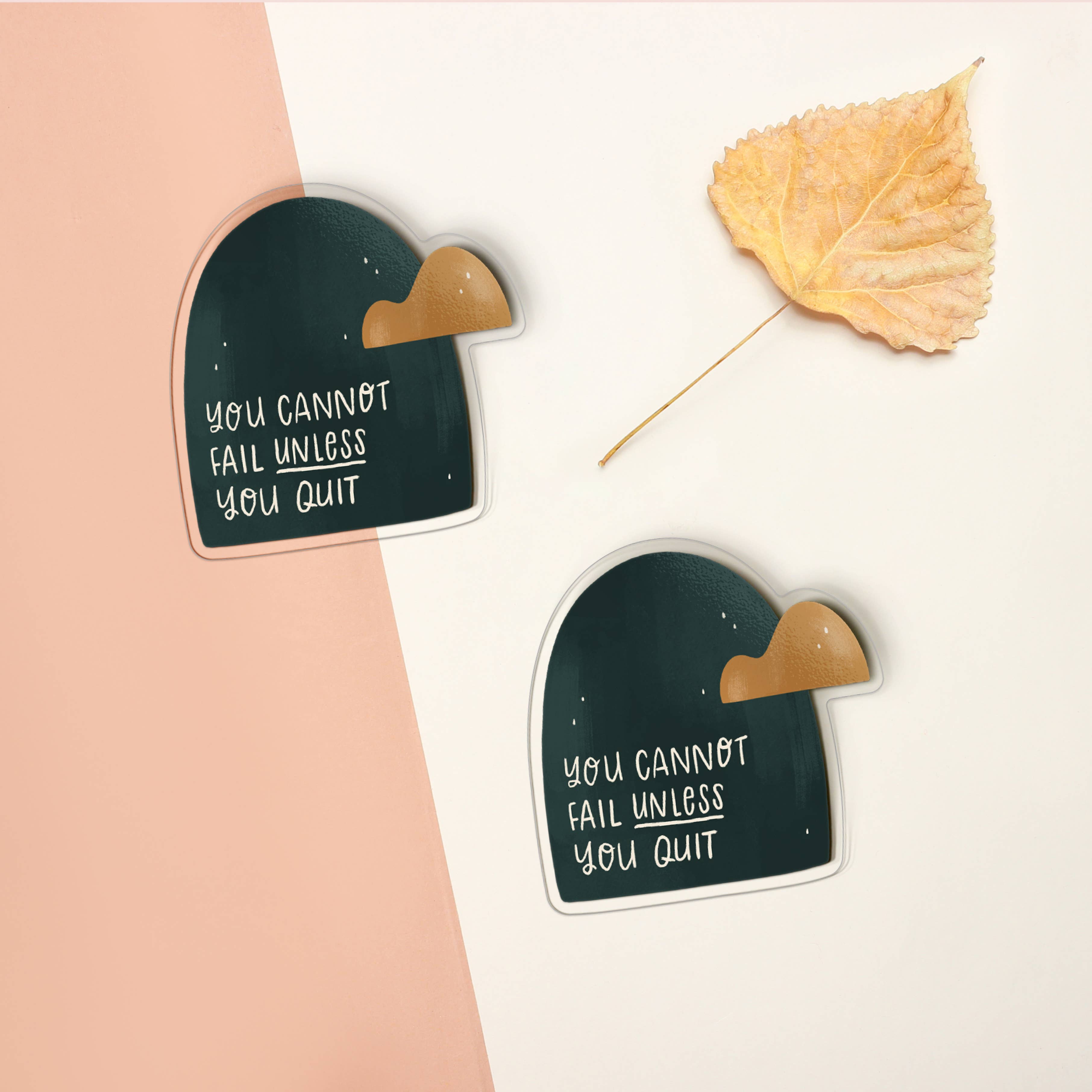 Occasionalish – Engroshandel Klistermærke – Du kan ikke mislykkes, medmindre du afslutter Clear Sticker3