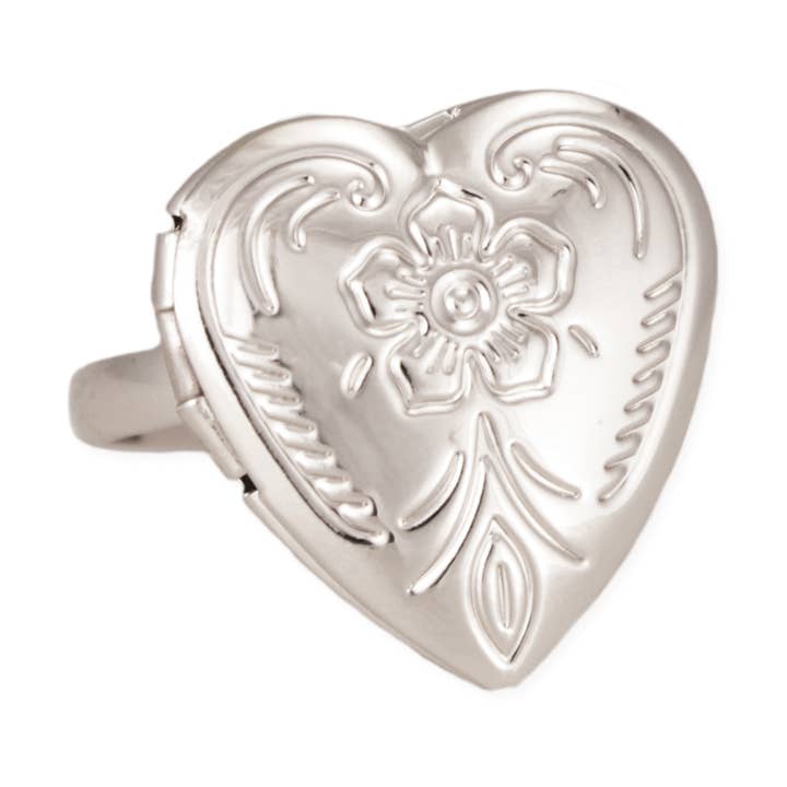 Cherished Memories Silver Locket Ring for wholesale by ZAD