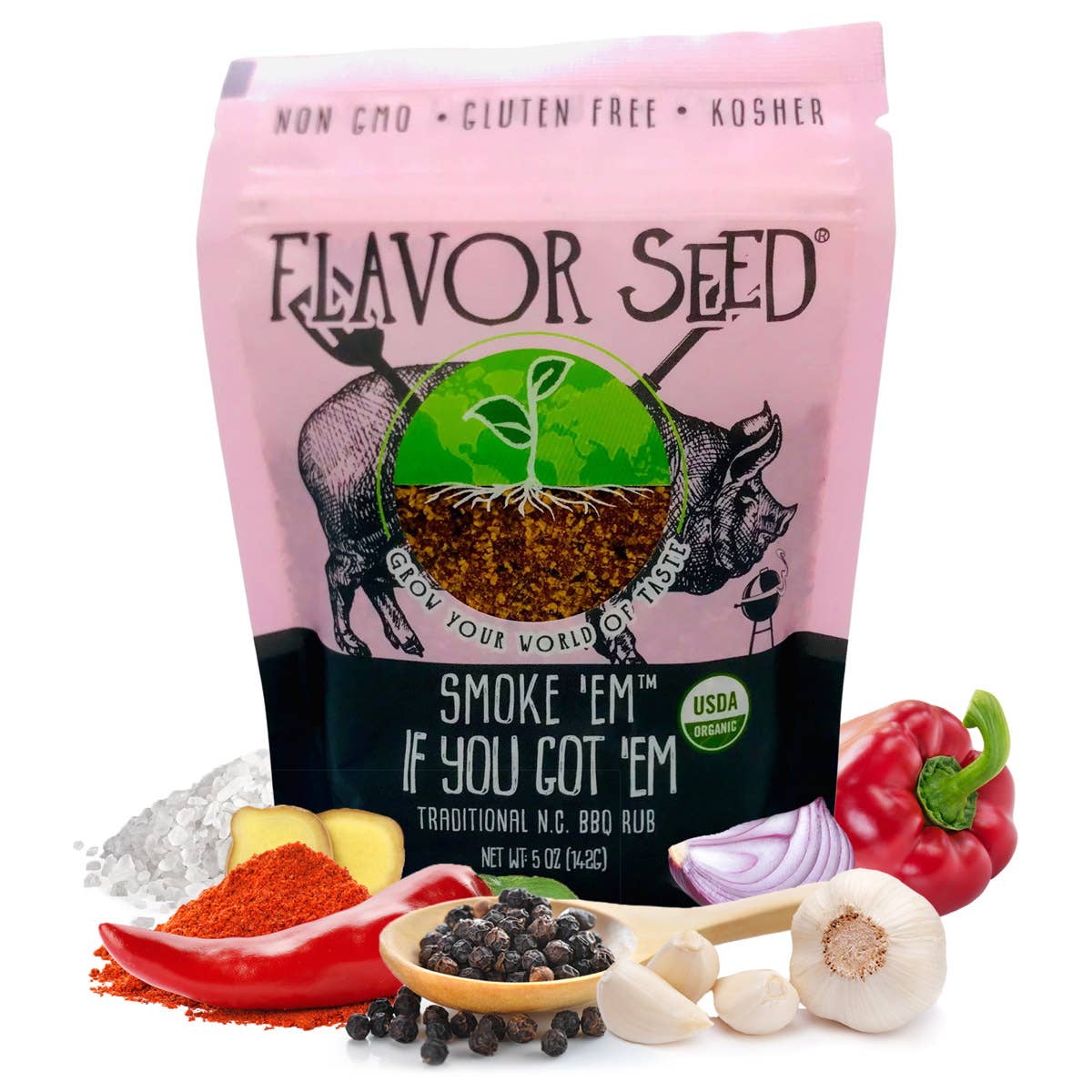 Flavor Seed - Wholesale Rub - Smoke Em If You Got Em BBQ and Ribs Dry Rub - 5 oz