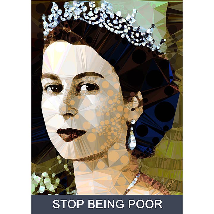 Stop Being Poor (II) by Baiba Auria - signed Giclée print ( for wholesale by Egoiste Gallery