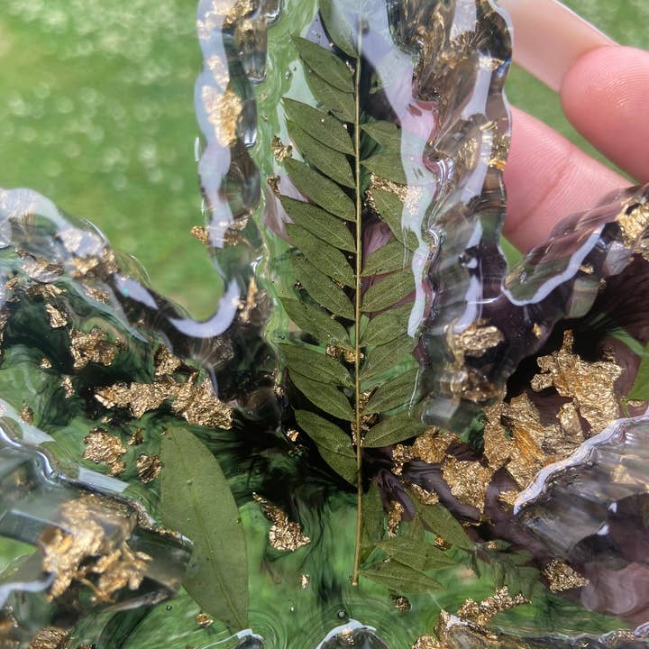 KraftzbyKenzie - Wholesale Ashtray - Black Leaf Ashtray | Leaf Tray | Weed Trinket Dish | Stone3