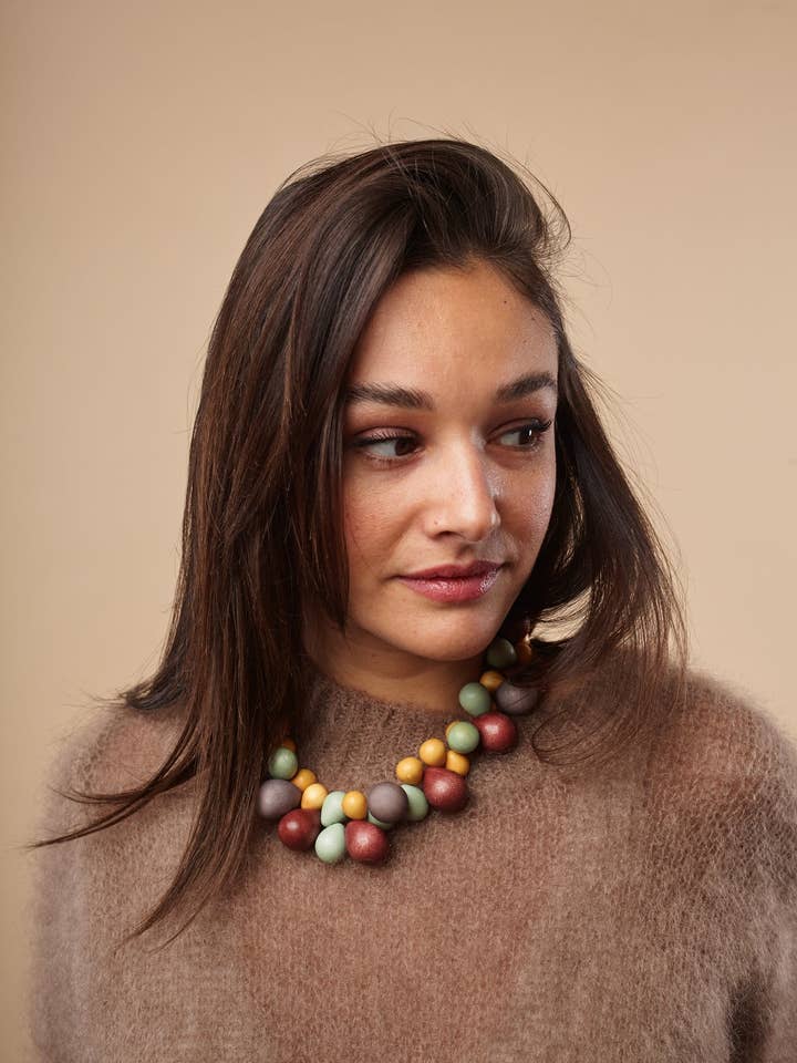 Collar ajustable de madera tibetana para venta al por mayor de Bijondo