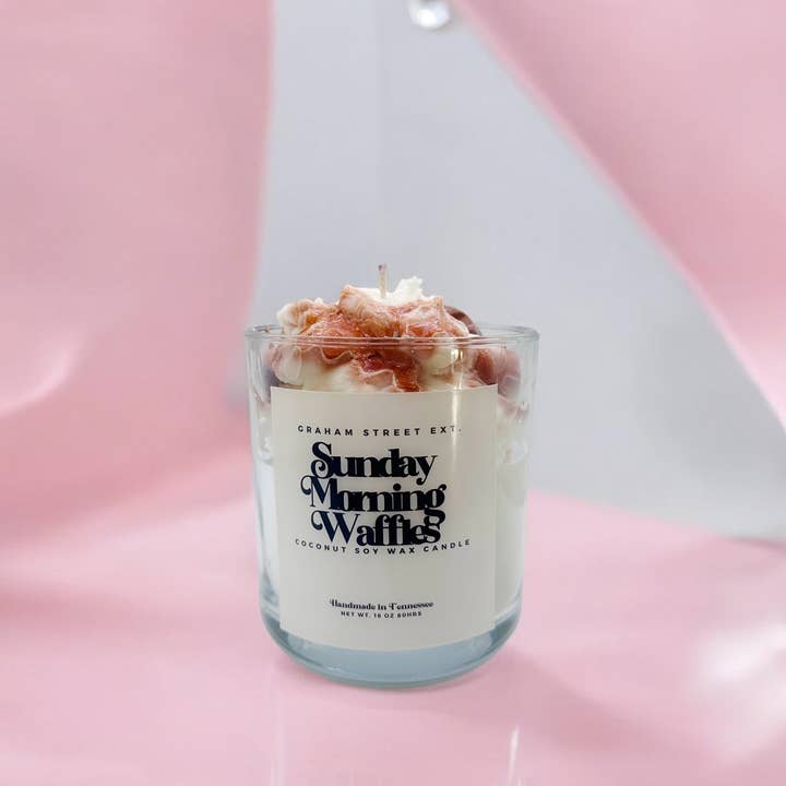 Graham Street Ext. - Wholesale Jar/Filled Candle - Waffles Dessert Candle