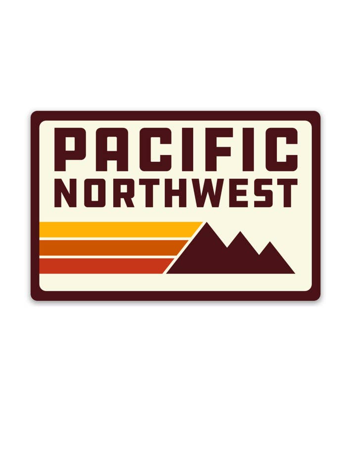 PNW Retro Sticker for wholesale by Northwest Vibes Supply Co.