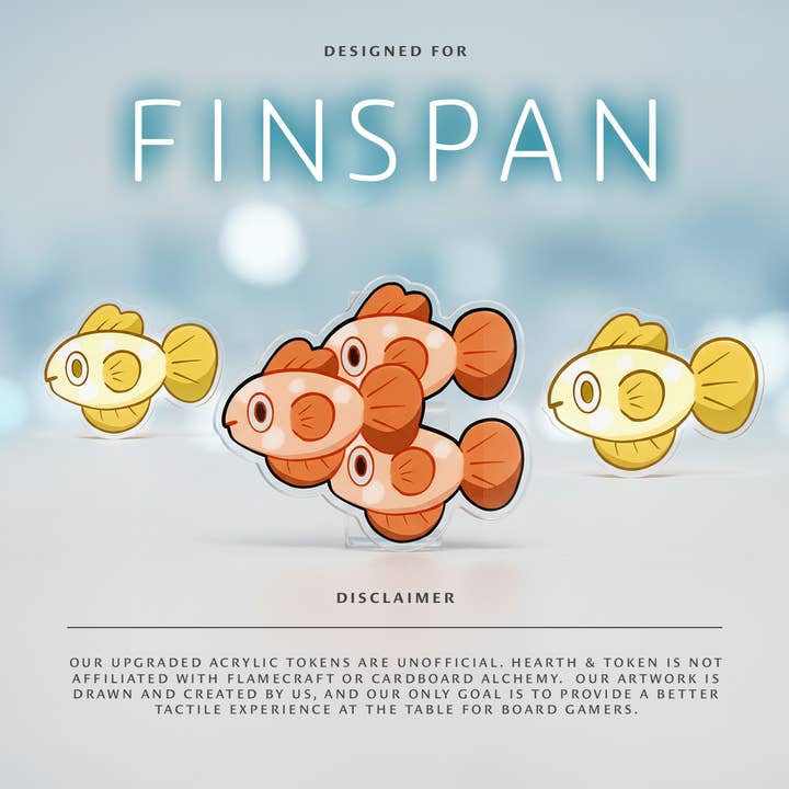 Jetons de jeu en acrylique Finspan - Impression recto-verso pour la vente par Naytendo