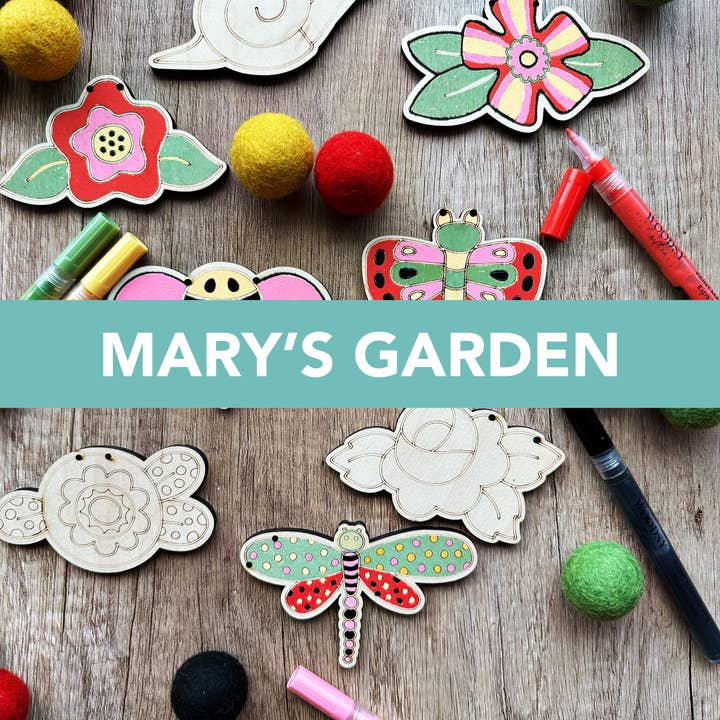 The Woodsy Craft Co. - Wholesale DIY Craft Kit - DIY Craft Kit - Mary's Garden - Collab with Mary Engelbreit