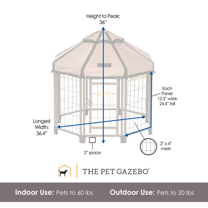 Pet Gazebo - Wholesale Pet carrier – Dog - Portable Indoor Outdoor Dog Kennel with Waterproof Cover, 3'7