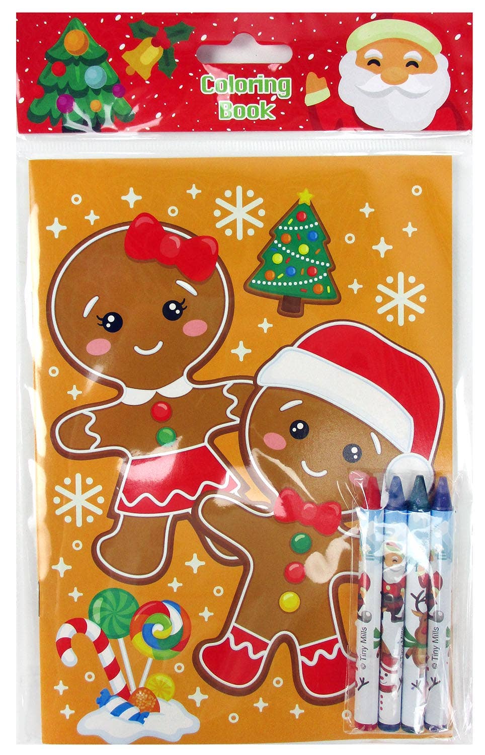 Tiny Mills - Wholesale Coloring & Activity Book - Kids & Baby - Christmas Santa Coloring Books with Crayons - 12 Sets7