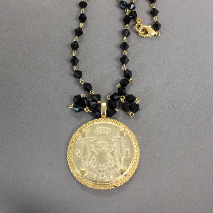 Colar com Pendente de Moeda Vintage de 28" por atacado de Weisinger Designs