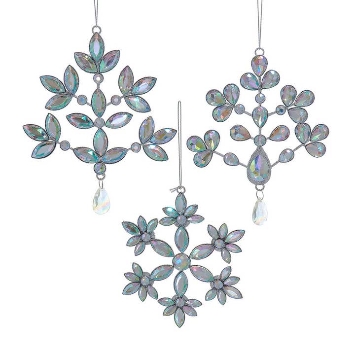 5-6"METAL OPALESCENT STONE ORN 3/A for wholesale by Kurt S. Adler, Inc.