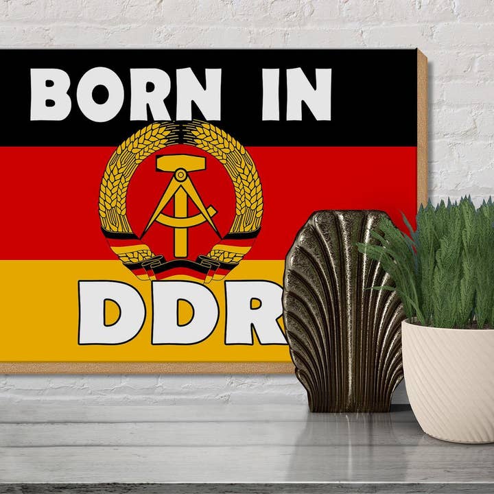 Femer - Wholesale Sign - Nostalgia wooden sign 30x20 cm Born in DDR wooden decorative sign wooden sign3