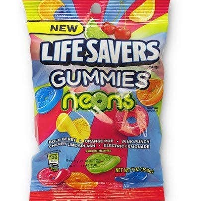 Shop The King - Wholesale Gummy - Lifesavers Gummies Neons Flavor Mix, 7 Ounce Bag