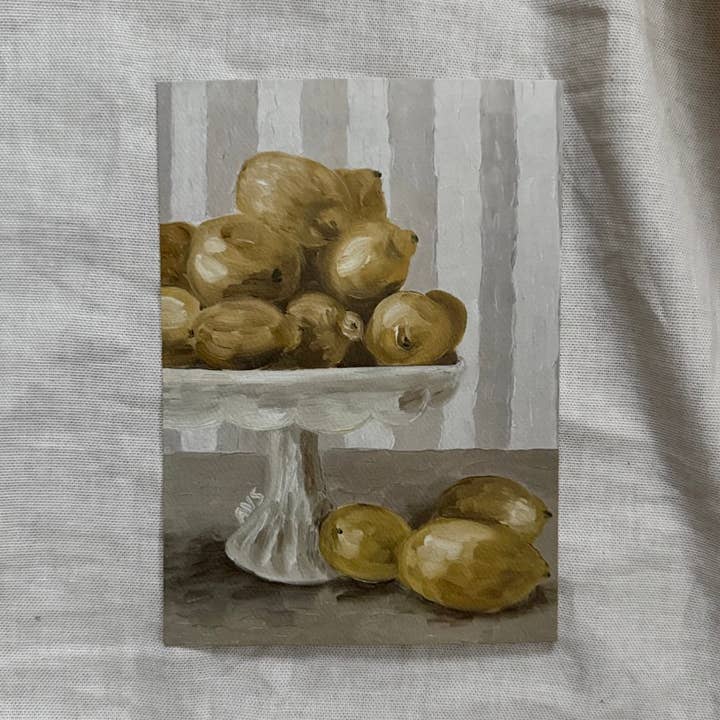 5x7 Lemons Art Print | Vintage Artwork | Citrus Joy Series for wholesale by annalisa v. sawtell