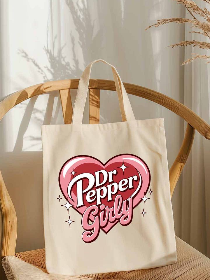 Fashion Graphic Tote Bag | DR Pepper for wholesale by Khristee