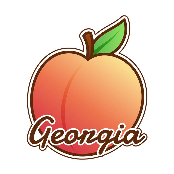 Autocollant en vinyle Géorgie pour la vente par MOJA