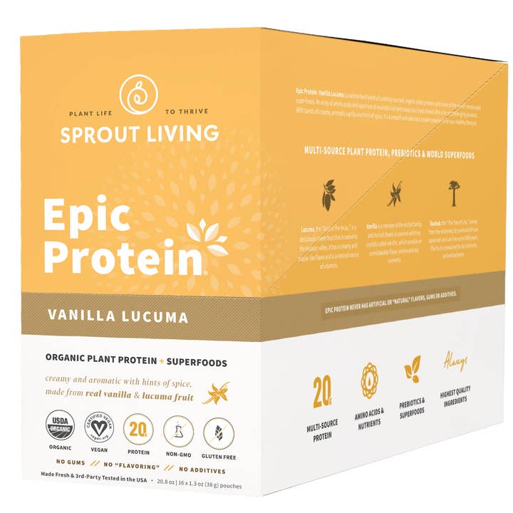 Epic Protein | Organic Plant Protein, Vanilla Lucuma, DB for wholesale by Sprout Living