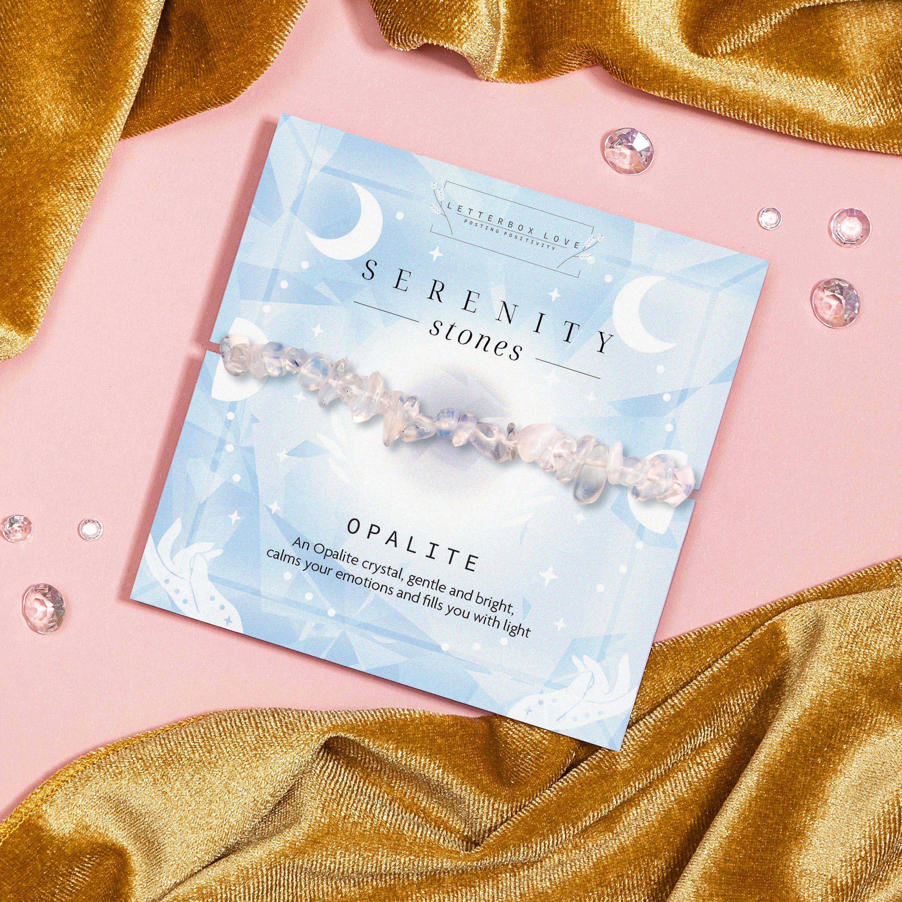 Letterbox Love Bracelets - Wholesale Beaded Bracelet - Opalite Genuine Crystal Chip Bracelet 1