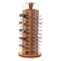 Specialty Store Services - Wholesale Retailer Display - Apparel - Cherry Wooden Countertop Eyewear Spinner Display1