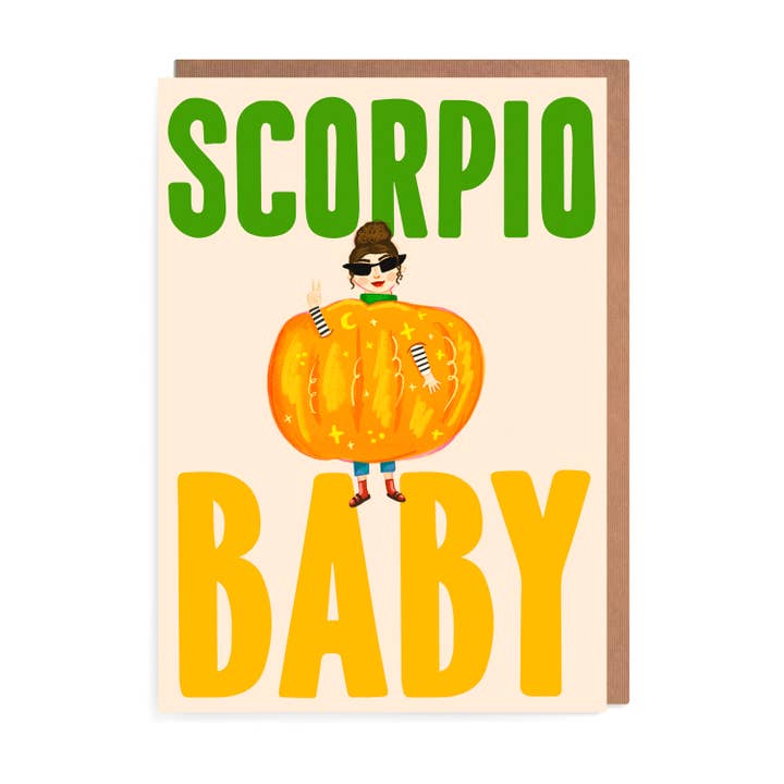 Schorpioen Verjaardagskaart | Pompoenmeisje voor wholesale door URGHH Card Co.