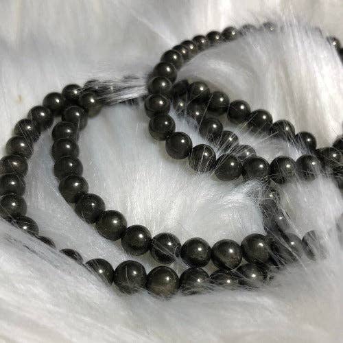 Pulsera de cuentas de pirita - Pulsera de cristal de hierro dorado para venta al por mayor de WHOLIFECO