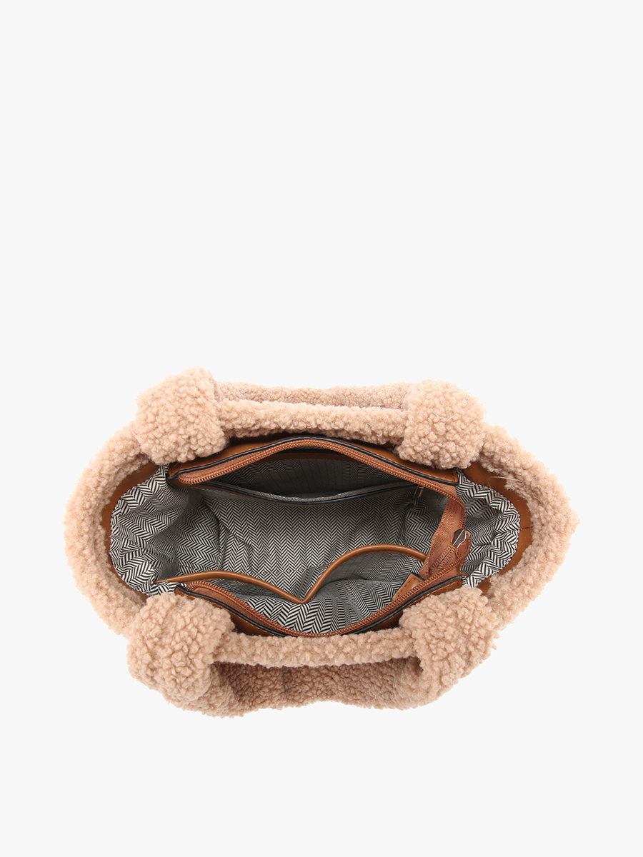 Jen & Co. – Großhandel Satchel – Damen – JN2378 Helsinki Sherpa Trim Satchel/Umhängetasche6
