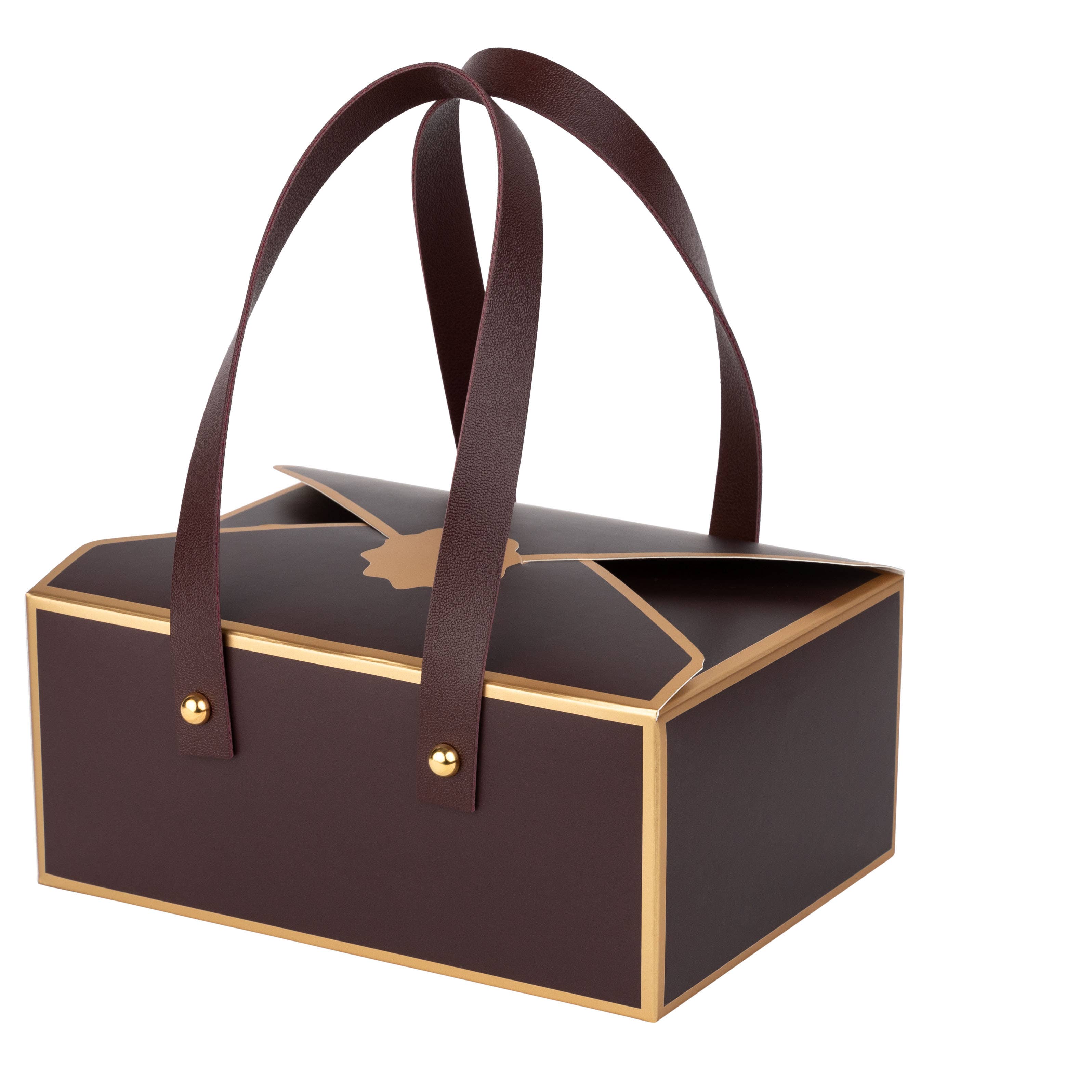 Hammont - Wholesale Gift Box - Elegant Gift Box with Faux Leather Handle (4 Pack)1