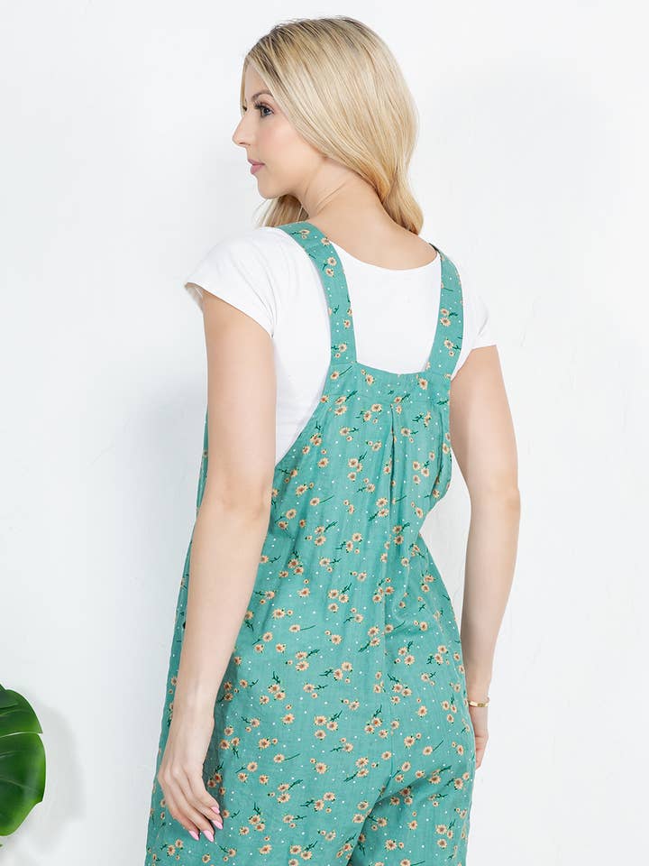 LA Soul - Wholesale Overalls - Women's - Floral Print Short Overall5