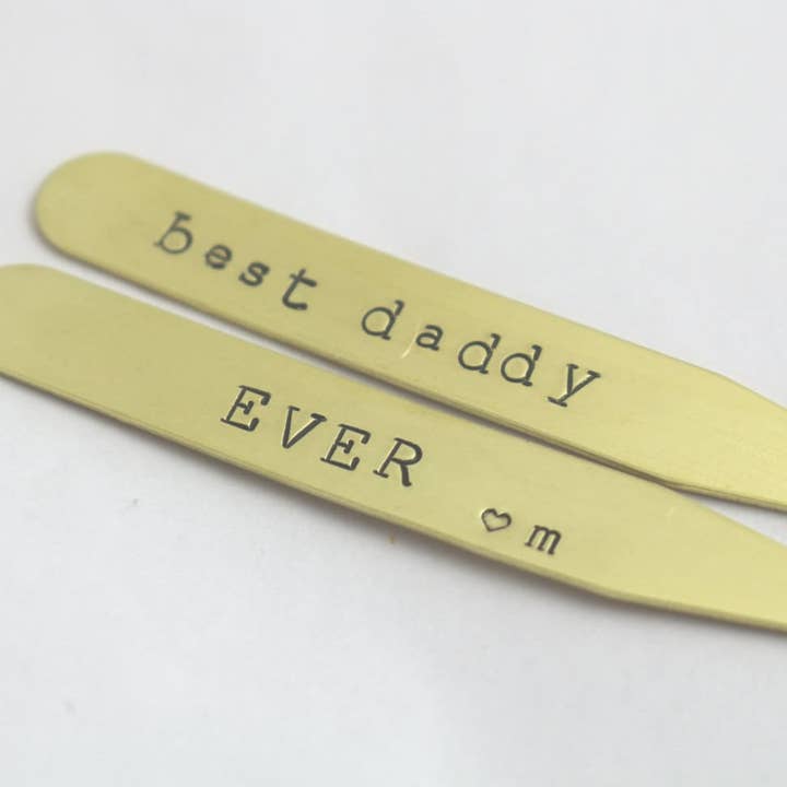 Stecche per colletto personalizzate in oro per uomo - Regalo per testimoni di nozze per la vendita all'ingrosso da parte di The Silver Diva