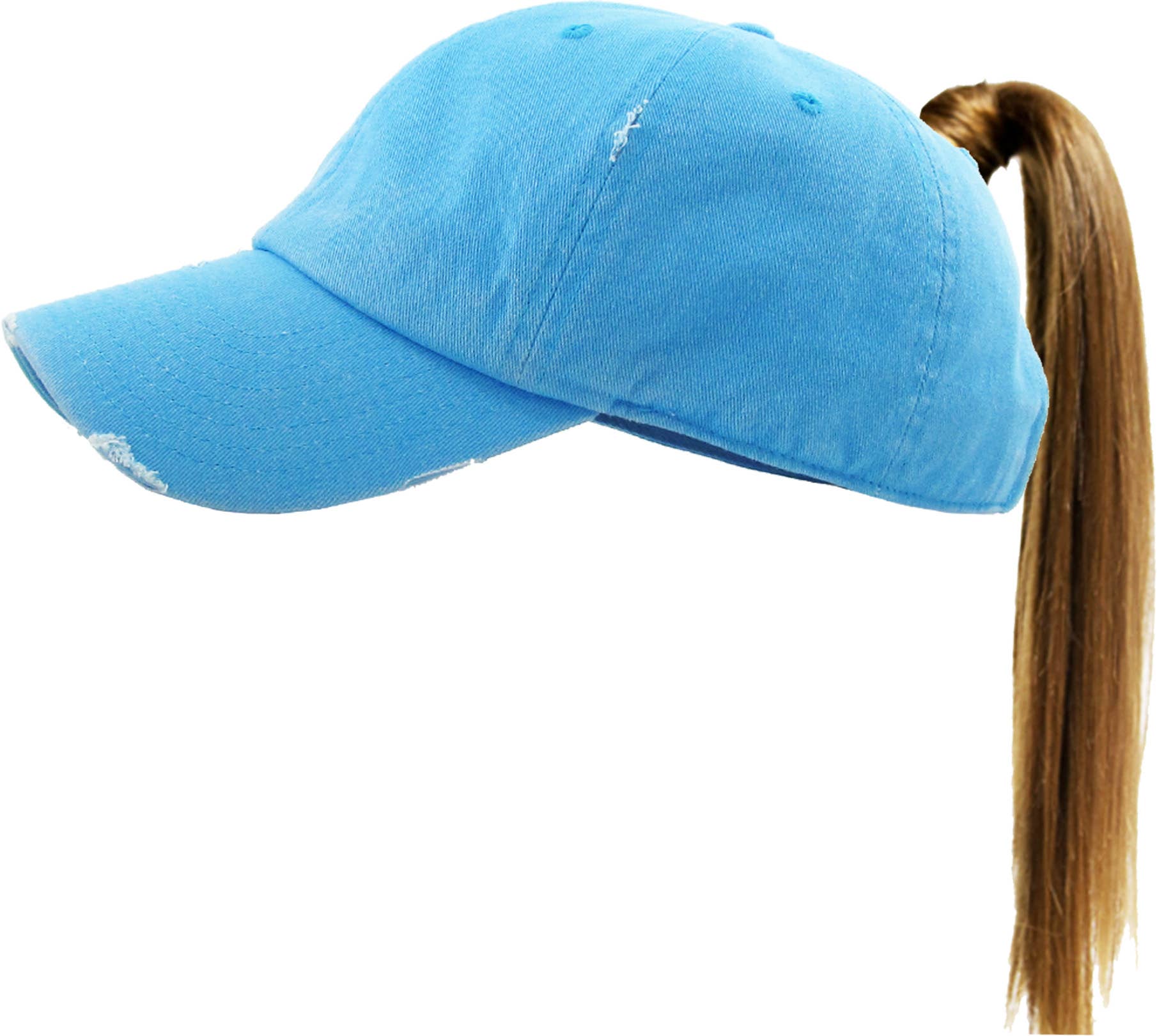 KBETHOS - Wholesale Ponytail Cap - Women's - Ponytail Washed Distressed Cotton Cap91