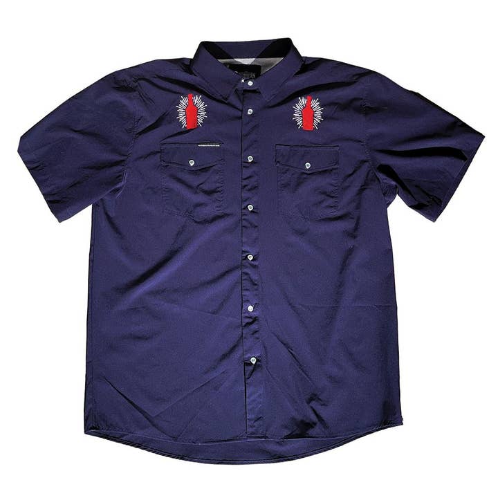 Whiskey Business Performance Pearl Snap Shirt for wholesale by Southern Drinking Club