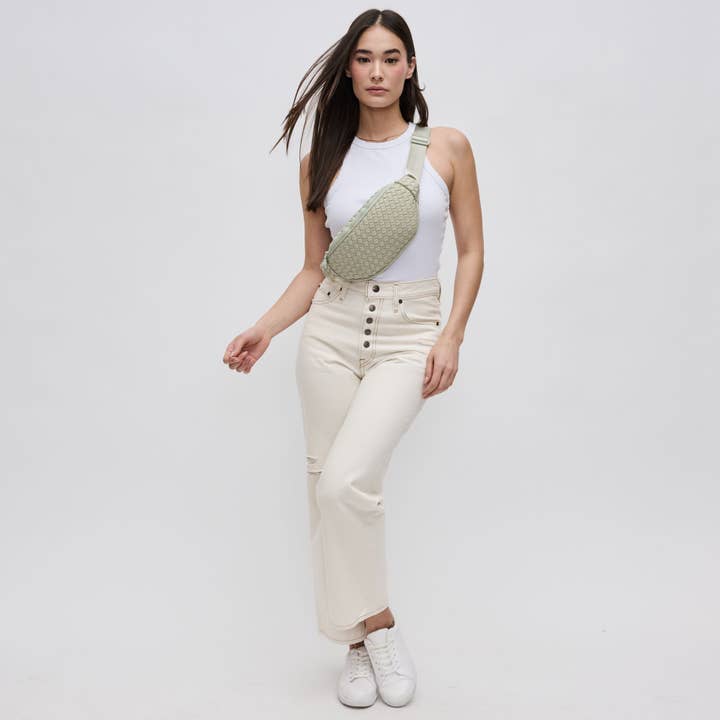 Sol and Selene - Vente Sac ceinture – femme - Sac banane tissé en néoprène Aim High106