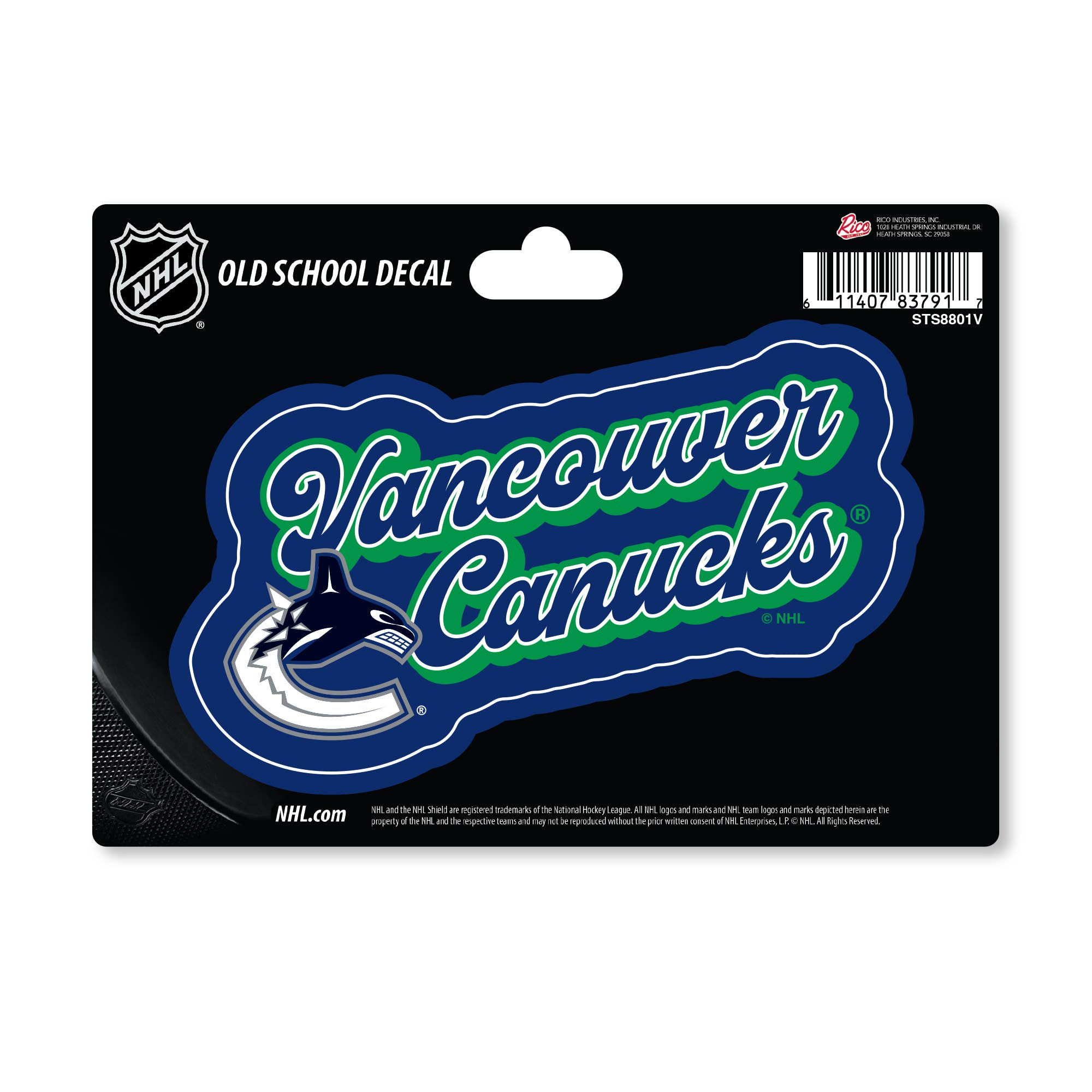 Rico Industries - Wholesale Car Decorative Charm - Unisex - NHL Hockey Vancouver Canucks Vintage Look 4" X 6" Decal0
