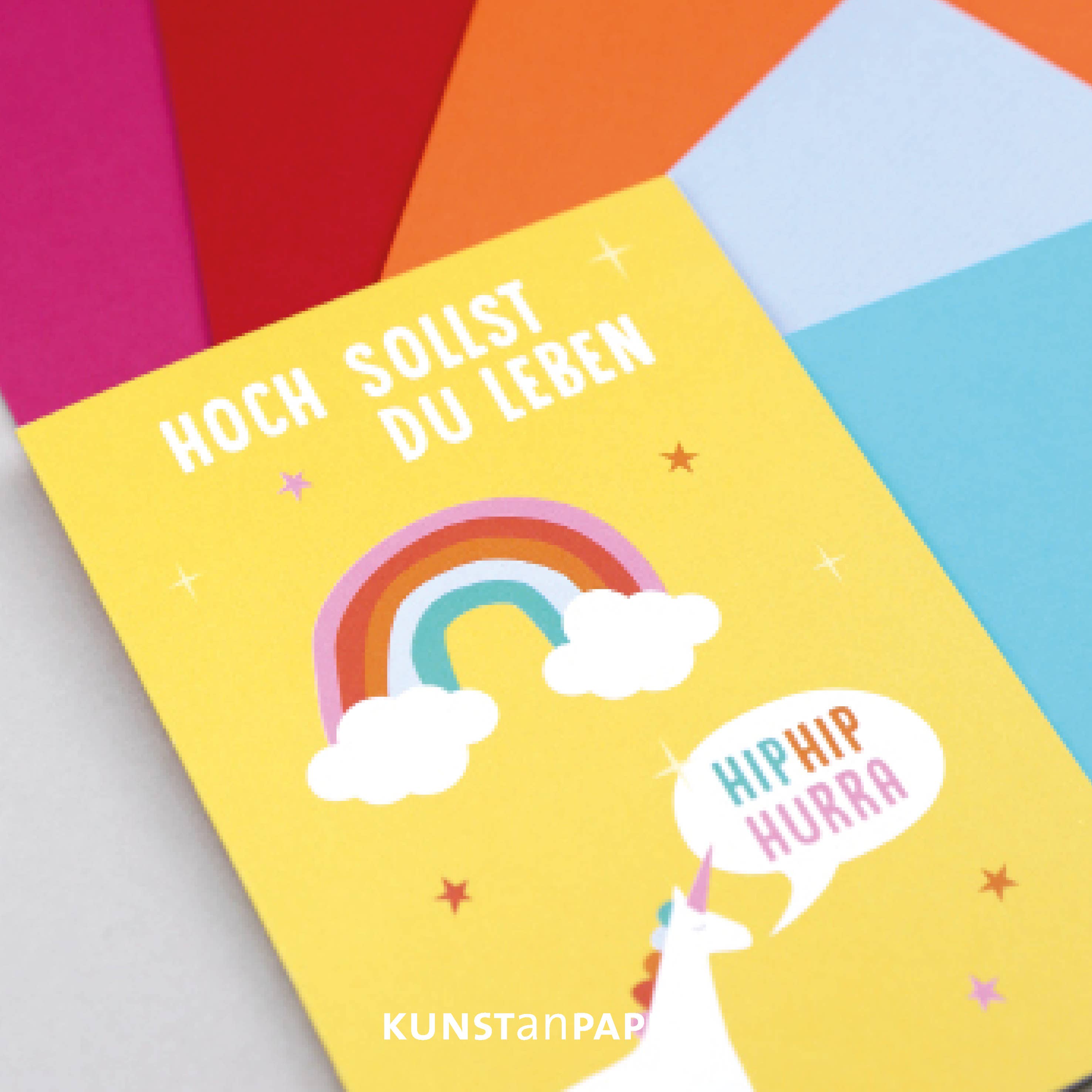 Kunst an Papier – Großhandel Geburtstagskarten – Geburtstagskarte Einhorn Paula5