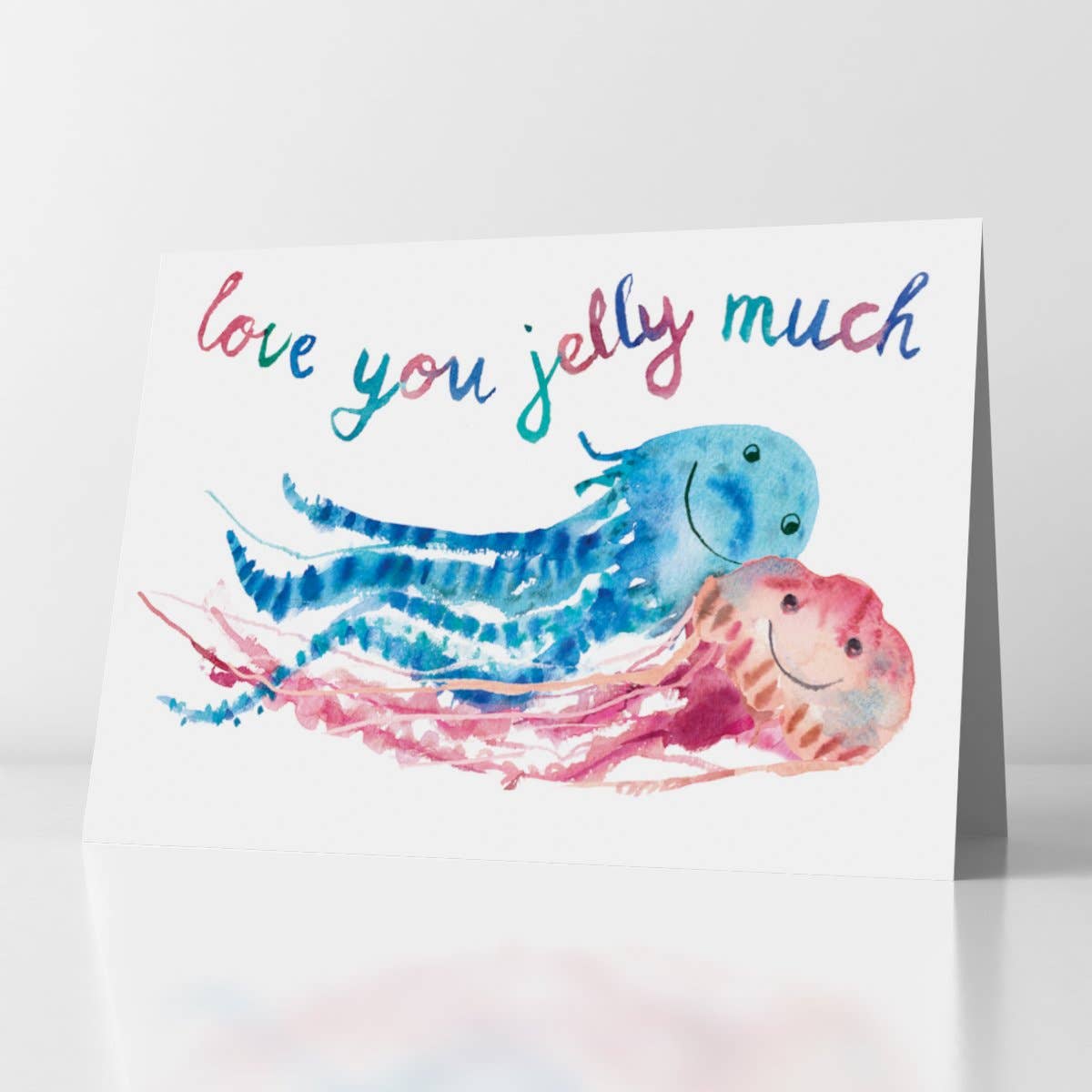 Rosie Webb illustrations – wholesale Love card – Jelly Fish Valentines card C00031