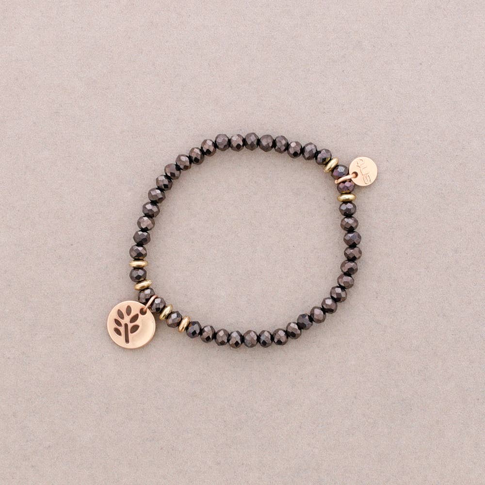 Sonata – wholesale Beaded bracelet – 4Mm Faceted Crystal Elastic Bracelet6