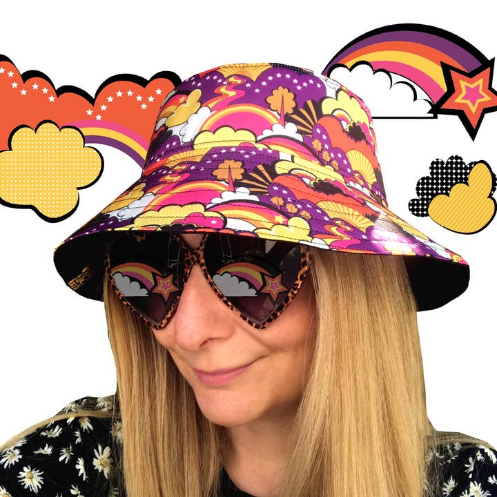 Hinkhatt för kvinnor, Pop Art Hatt, Regnbåge hatt för wholesale av Stan and Gwyn