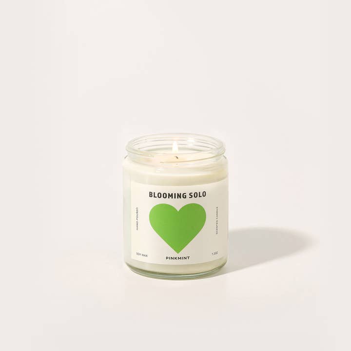 Pinkmint Candle - Wholesale Jar/filled candle - Blooming Solo Soy Candle2