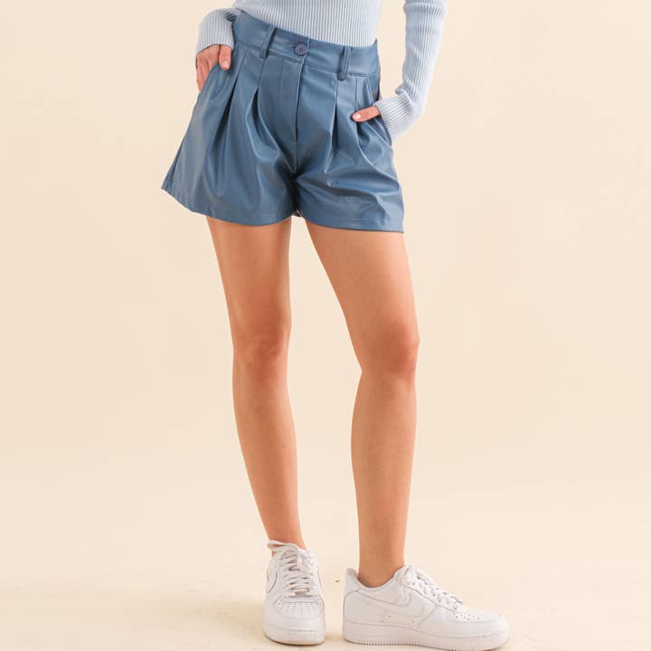 Hersy - Wholesale Shorts - Women's - HP0039 - Pu Leather Shorts