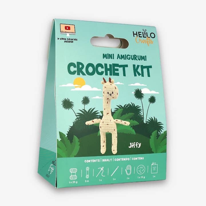 Knitty Critters - Mini Amigurumi - Jiffy | DIY Crochet Kit for wholesale by Creative World of Crafts