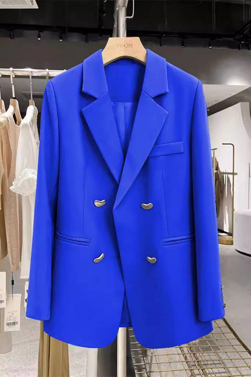 NINEXIS - Wholesale Blazer - Women's - CWOBL0141_LOOSE-FITTING METAL BUTTONED BLAZER4