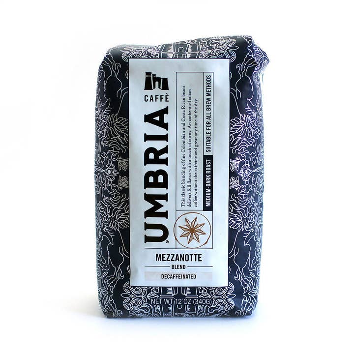 Caffe Umbria - Wholesale Coffee Beans - Mezzanotte Blend - 12 oz. Bag