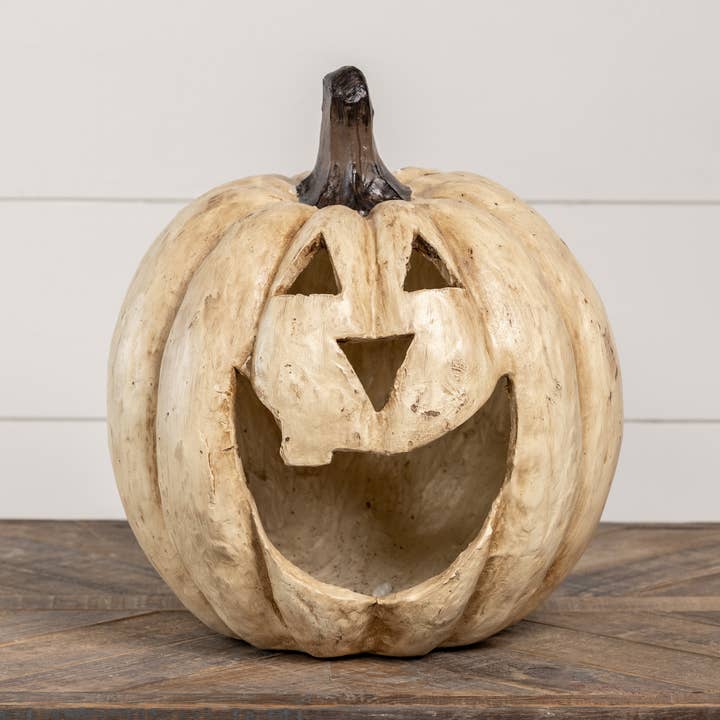 15" WHITE BIG MOUTH PUMPKIN for wholesale by Ragon House