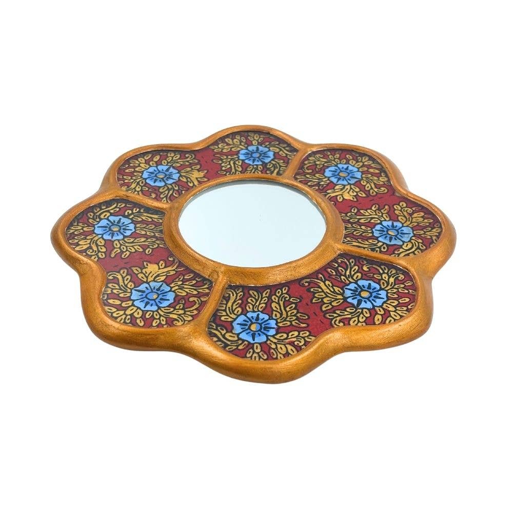 Earths Elements Wholesale - Wholesale Wall Mirror - Peruvian Floral Mirror, Small1