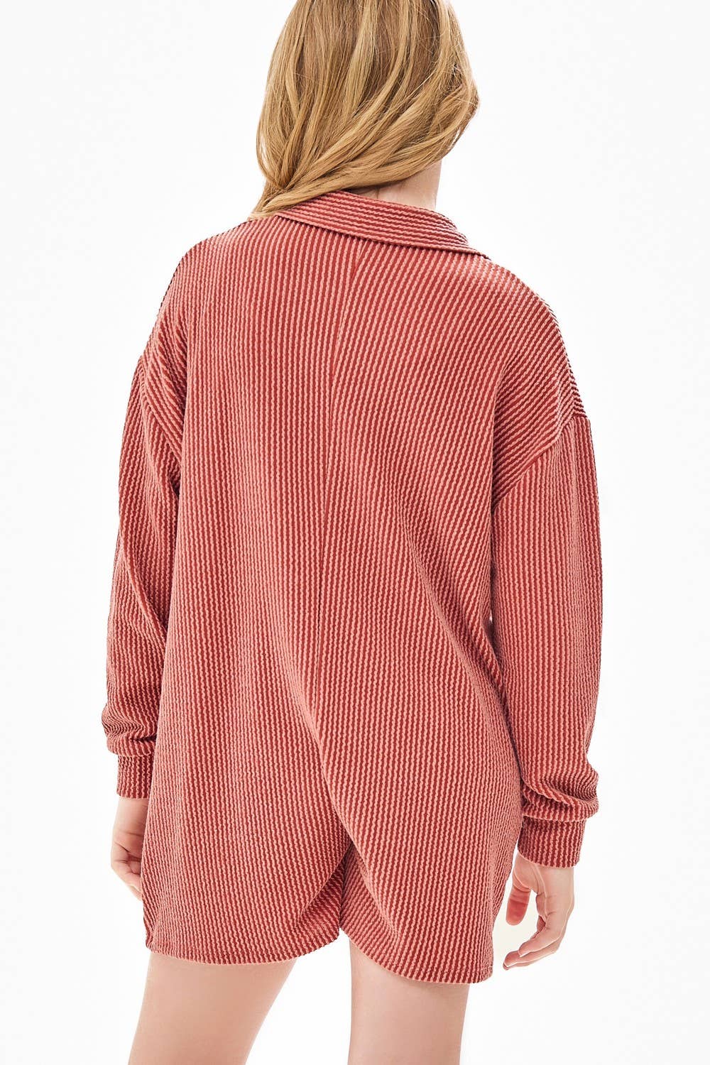 Good Girl - Wholesale Romper - Kids - Embossed Rib Collared Button Up Romper10