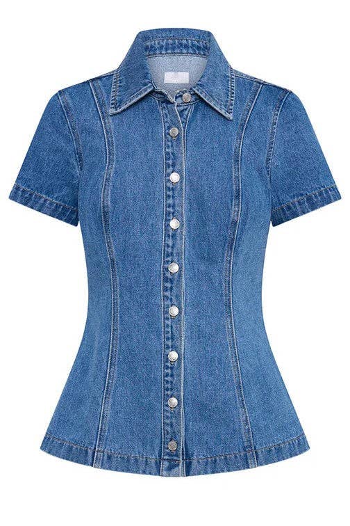 By Claude - Vente Ensemble haut et jupe - Femme - ENSEMBLE COURT EN DENIM POUR FEMMES4