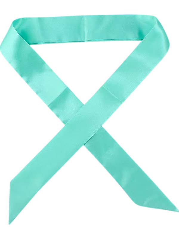 Solid Aqua Satin Scarf - Create your own for wholesale by Gemelli