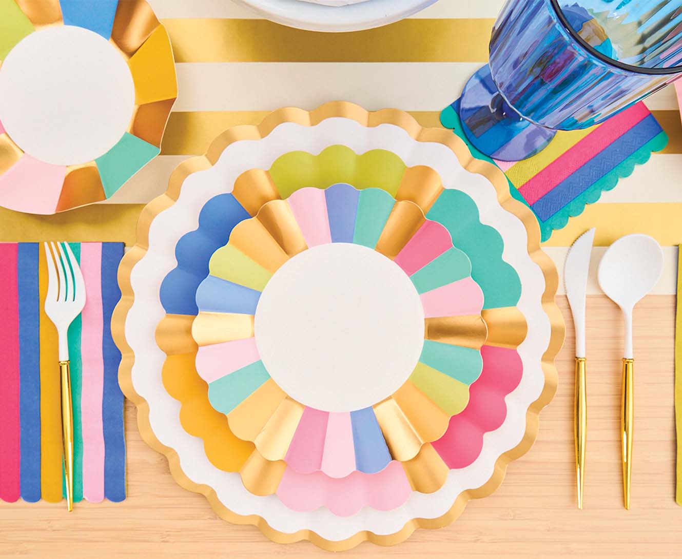 Sophistiplate - Wholesale Assorted Cutlery Set - Gold Bella Assorted Plastic Cutlery/36pc, Service for 123