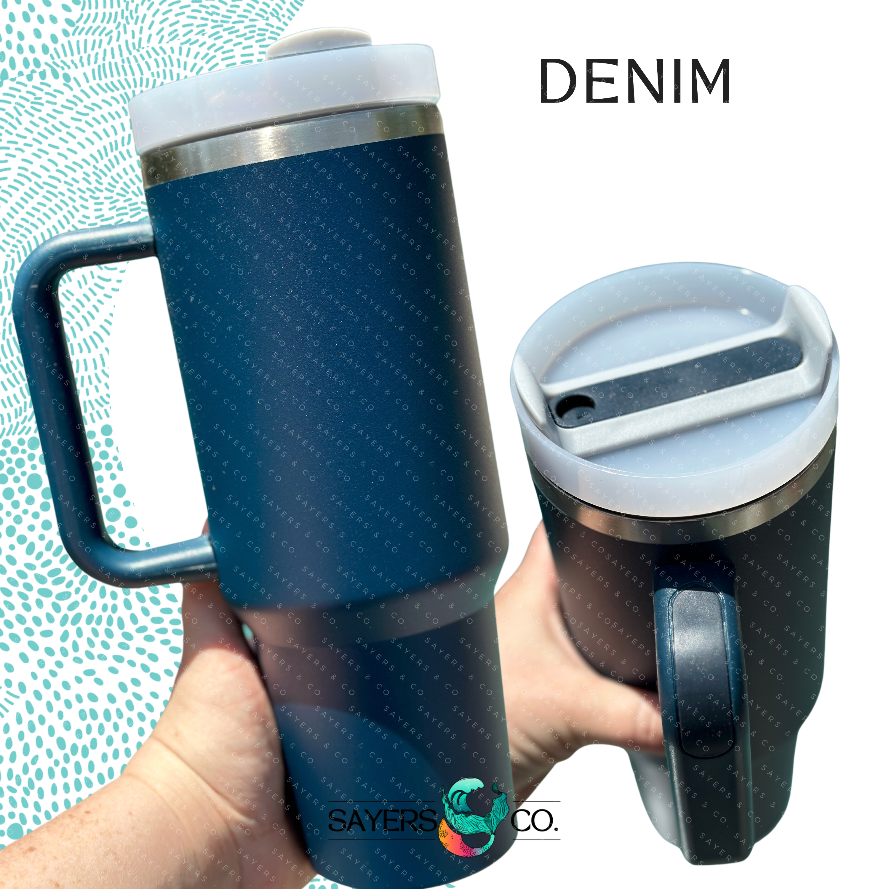 Sayers & Co. - Vente Gourde/bouteille isotherme - Gobelet isolant à paroi double avec couvercle à vis 40 oz (1,18 L) version 2.0 - prêt à personnaliser2